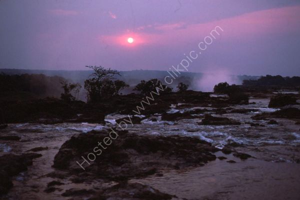 Sunset at Top of Victoria Falls, Livingstone